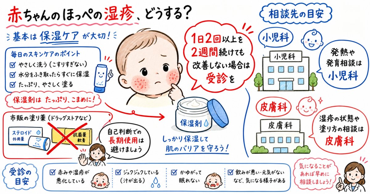 市販の保湿ケアで様子見を続けてよい?受診を検討すべき基準と医院の選び方