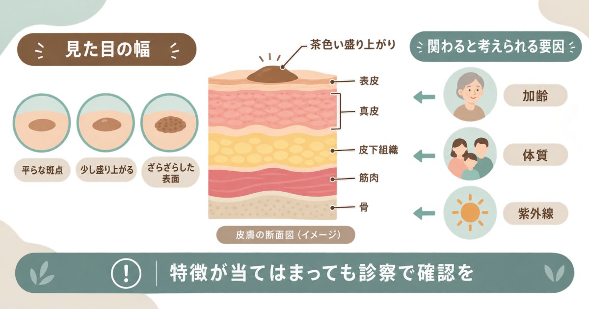 老人性イボはどんな見た目で、いつ頃からできる?