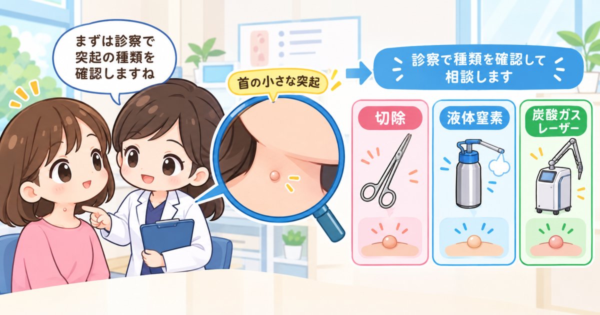 首のポコポコしたイボ「アクロコルドン」の原因と皮膚科での治療法を医師が解説
