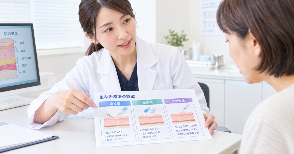 皮ふ科での主な治療法と、処置に伴うリスク